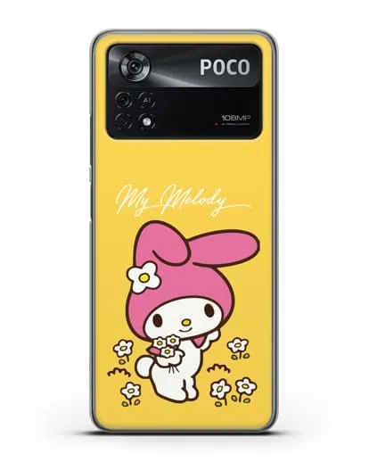 Чехол Зайчик Мелоди силиконовый для Xiaomi Poco X4 Pro