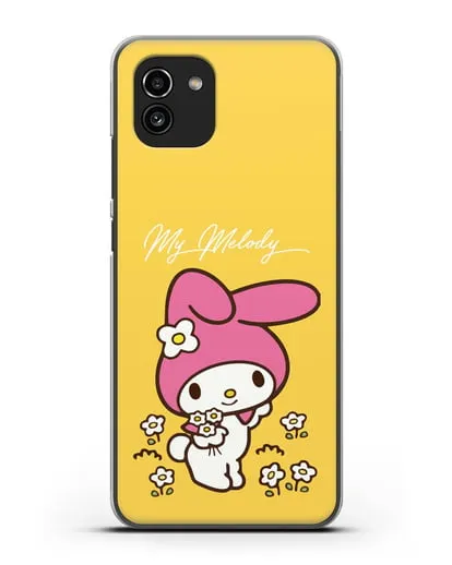 Чехол Зайчик Мелоди силиконовый для Samsung Galaxy A03 [SM-A035]