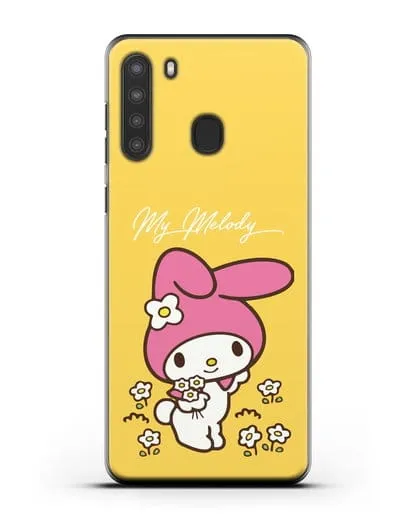 Чехол Зайчик Мелоди силиконовый для Samsung Galaxy A21 [SM-A215]