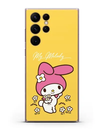 Чехол Зайчик Мелоди силиконовый для Samsung Galaxy S22 Ultra