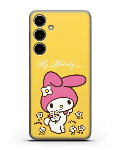 Чехол Зайчик Мелоди силиконовый для Samsung Galaxy S24 Plus