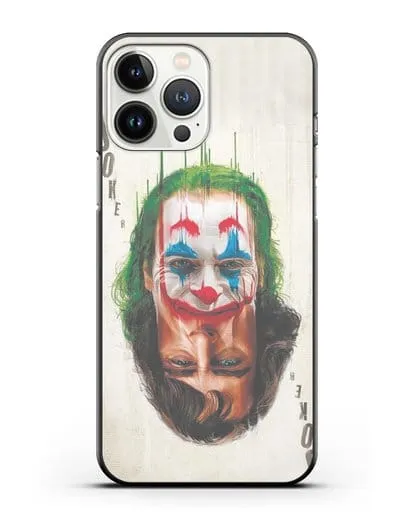 Чехол с принтом Джокер (Joker) - Два лица силиконовый для iPhone 13 Pro Max