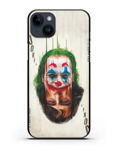 Чехол с принтом Джокер (Joker) - Два лица силиконовый для iPhone 14 Plus