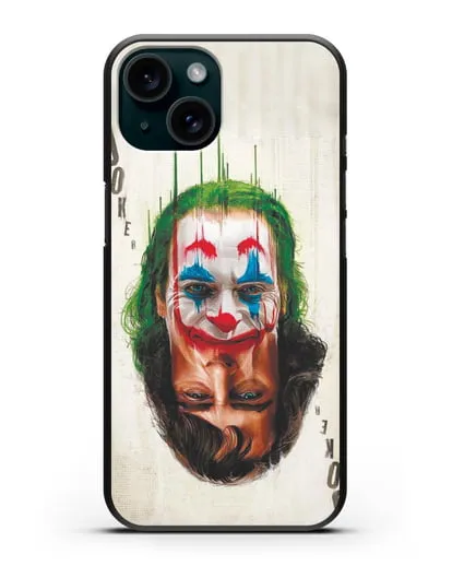 Чехол с принтом Джокер (Joker) - Два лица силиконовый для iPhone 15
