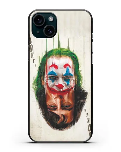 Чехол с принтом Джокер (Joker) - Два лица силиконовый для iPhone 15 Plus