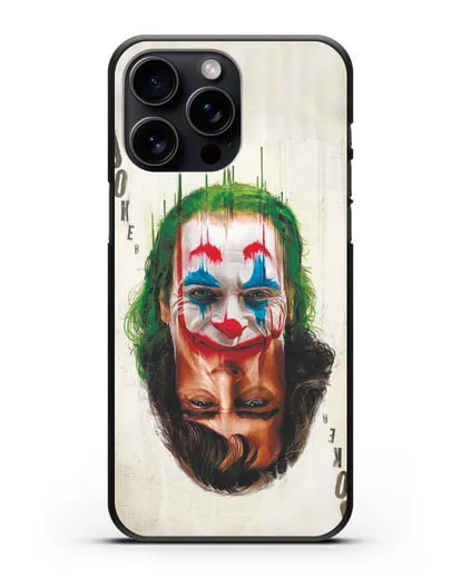 Чехол с принтом Джокер (Joker) - Два лица силиконовый для iPhone 15 Pro Max