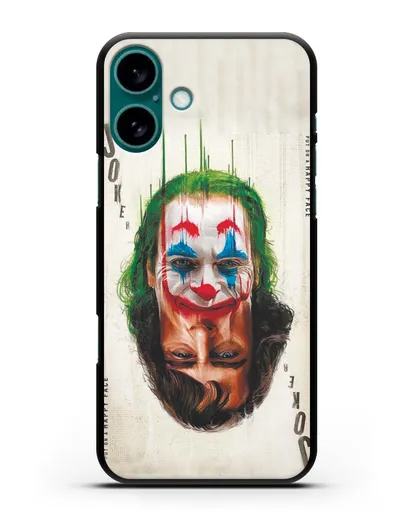 Чехол с принтом Джокер (Joker) - Два лица силиконовый для iPhone 16 Plus