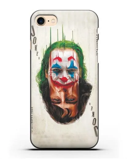Чехол с принтом Джокер (Joker) - Два лица силиконовый для iPhone 7