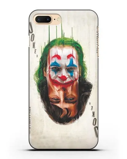 Чехол с принтом Джокер (Joker) - Два лица силиконовый для iPhone 8 Plus