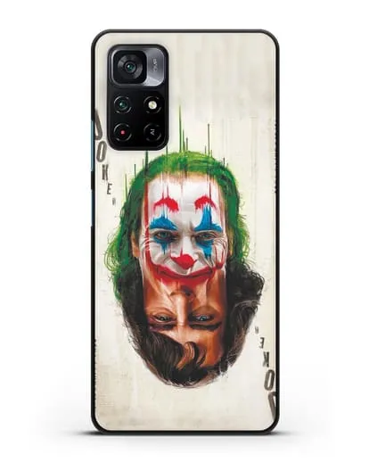 Чехол с принтом Джокер (Joker) - Два лица силиконовый для Xiaomi Poco M4 Pro 5G