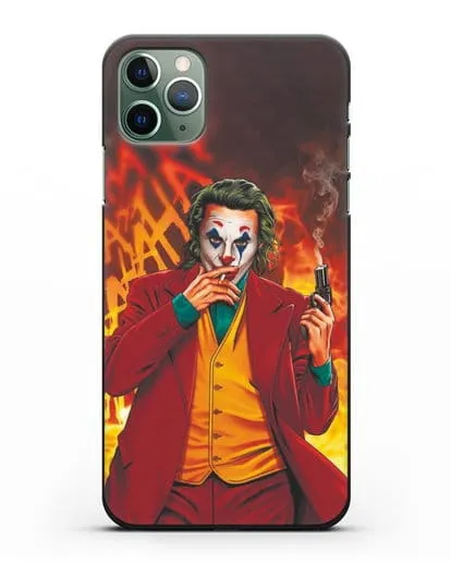 Чехол Джокер (Joker) с пистолетом силиконовый для iPhone 11 Pro