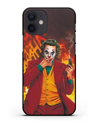 Чехол Джокер (Joker) с пистолетом силиконовый для iPhone 12 mini