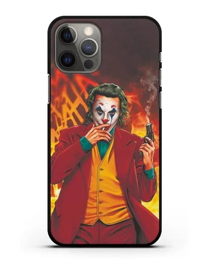 Чехол Джокер (Joker) с пистолетом силиконовый для iPhone 12 Pro