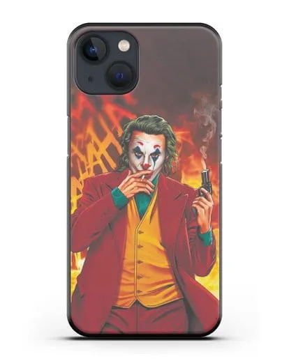 Чехол Джокер (Joker) с пистолетом силиконовый для iPhone 13 Mini