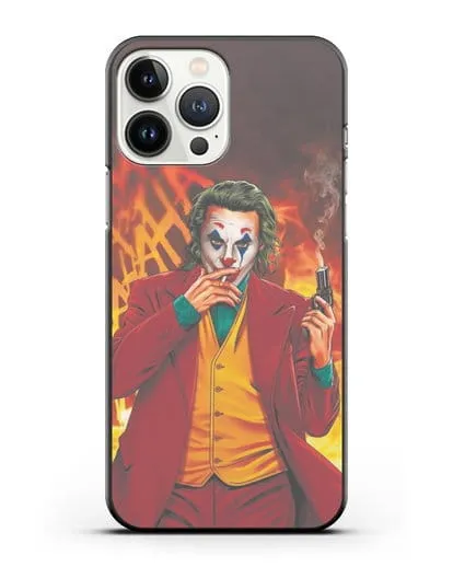 Чехол Джокер (Joker) с пистолетом силиконовый для iPhone 13 Pro Max