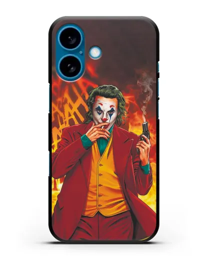 Чехол Джокер (Joker) с пистолетом силиконовый для iPhone 16