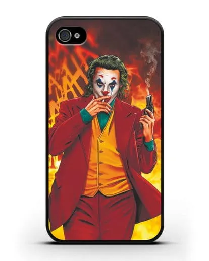 Чехол Джокер (Joker) с пистолетом силиконовый для iPhone 4/4s