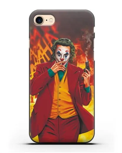 Чехол Джокер (Joker) с пистолетом силиконовый для iPhone 7