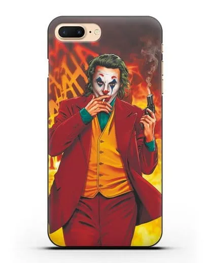 Чехол Джокер (Joker) с пистолетом силиконовый для iPhone 8 Plus