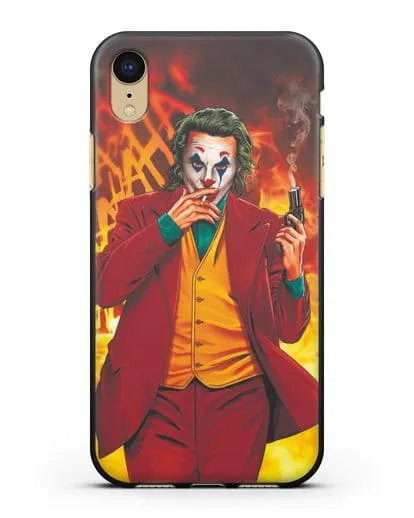Чехол Джокер (Joker) с пистолетом силиконовый для iPhone XR