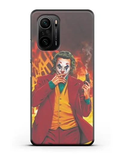 Чехол Джокер (Joker) с пистолетом силиконовый для Xiaomi Poco F3