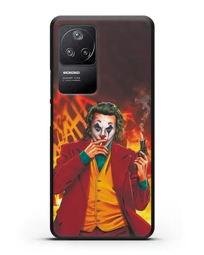 Чехол Джокер (Joker) с пистолетом силиконовый для Xiaomi Poco F4