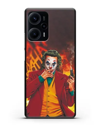 Чехол Джокер (Joker) с пистолетом силиконовый для Xiaomi Poco F5
