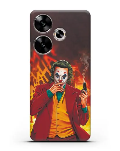 Чехол Джокер (Joker) с пистолетом силиконовый для Xiaomi Poco F6