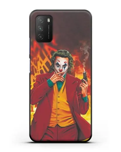 Чехол Джокер (Joker) с пистолетом силиконовый для Xiaomi Poco M3