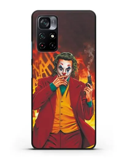 Чехол Джокер (Joker) с пистолетом силиконовый для Xiaomi Poco M4 Pro 5G