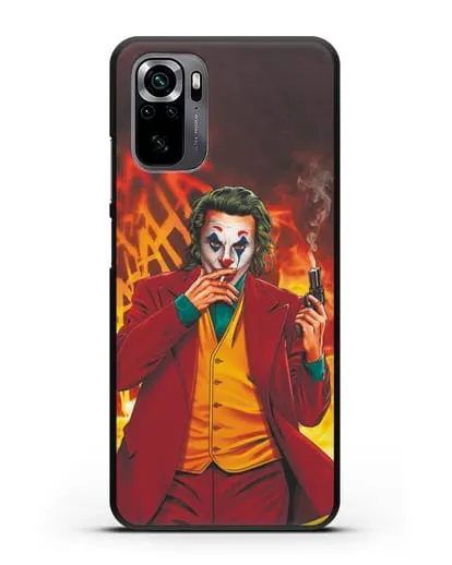 Чехол Джокер (Joker) с пистолетом силиконовый для Xiaomi Poco M5s