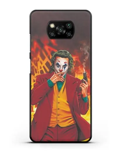 Чехол Джокер (Joker) с пистолетом силиконовый для Xiaomi Poco X3 Pro