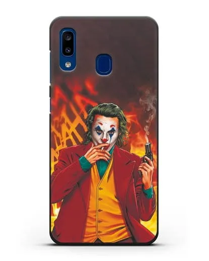 Чехол Джокер (Joker) с пистолетом силиконовый для Samsung Galaxy A20 [SM-A205FN]