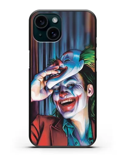 Чехол Джокер (Joker) в маске силиконовый для iPhone 15