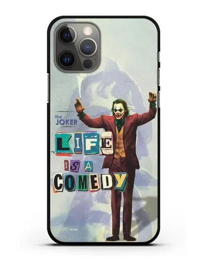 Чехол Джокер (Joker) - Жизнь это комедия силиконовый для iPhone 12 Pro