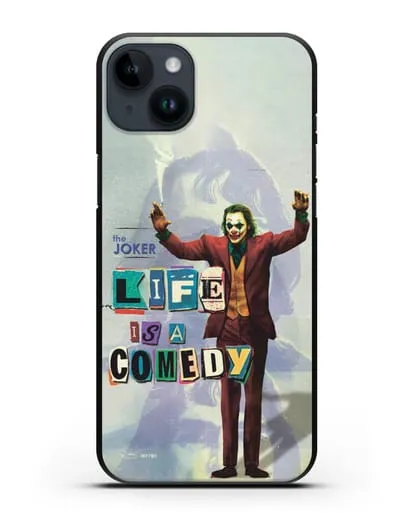 Чехол Джокер (Joker) - Жизнь это комедия силиконовый для iPhone 14 Plus