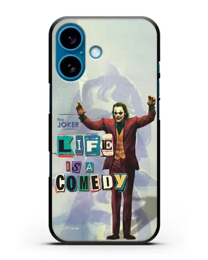 Чехол Джокер (Joker) - Жизнь это комедия силиконовый для iPhone 16