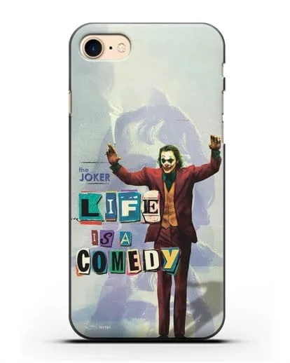 Чехол Джокер (Joker) - Жизнь это комедия силиконовый для iPhone 7