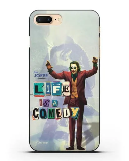 Чехол Джокер (Joker) - Жизнь это комедия силиконовый для iPhone 8 Plus