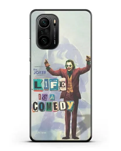 Чехол Джокер (Joker) - Жизнь это комедия силиконовый для Xiaomi Poco F3