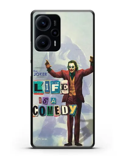Чехол Джокер (Joker) - Жизнь это комедия силиконовый для Xiaomi Poco F5