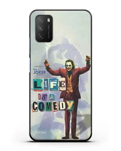 Чехол Джокер (Joker) - Жизнь это комедия силиконовый для Xiaomi Poco M3