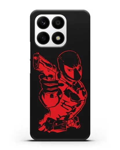 Чехол Дедпул (DeadPool) с пистолетом силиконовый для Honor X8a