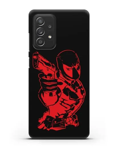 Чехол Дедпул (DeadPool) с пистолетом силиконовый для Samsung Galaxy A53