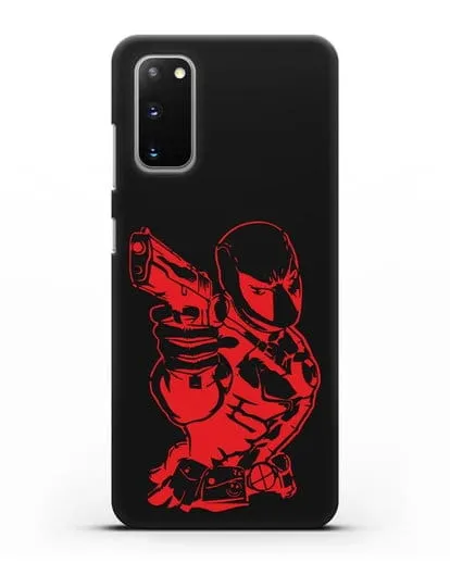Чехол Дедпул (DeadPool) с пистолетом силиконовый для Samsung Galaxy S20 [SM-G980F]