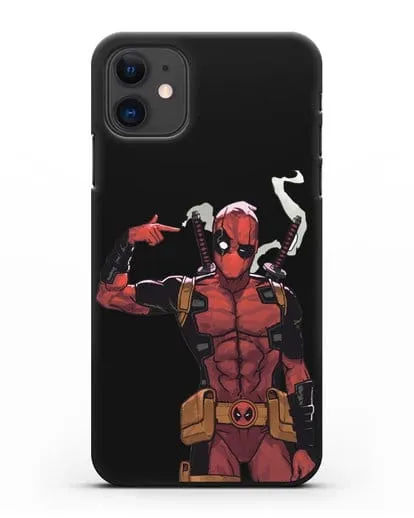 Чехол Дедпул (DeadPool) стреляет силиконовый для iPhone 11