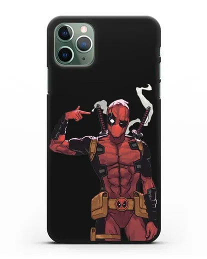 Чехол Дедпул (DeadPool) стреляет силиконовый для iPhone 11 Pro Max