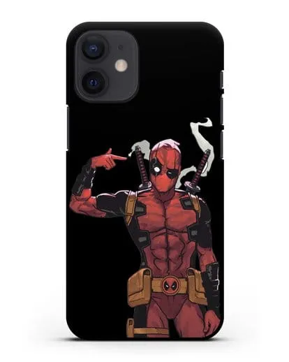 Чехол Дедпул (DeadPool) стреляет силиконовый для iPhone 12 mini