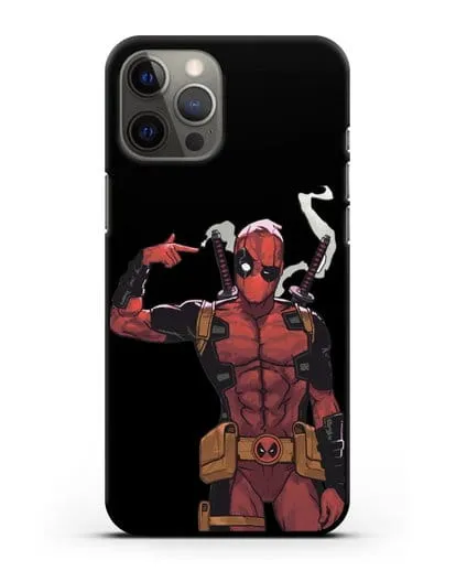 Чехол Дедпул (DeadPool) стреляет силиконовый для iPhone 12 Pro Max