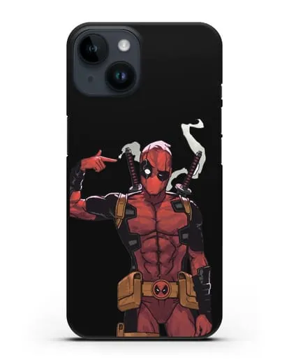 Чехол Дедпул (DeadPool) стреляет силиконовый для iPhone 14
